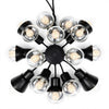 Hampton Bay HDP00341 Lámpara Colgante Stratton Negra 9 Luces 2 Niveles — imagen 3