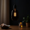 Hampton Bay HDP34332BL Lámpara de Pared Cilindro de Vidrio Negro Mate — imagen 2