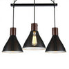 Home Decorators Collection HB3806-43 3-Luces Colgante Negro Mate con Madera Ébano — imagen 2