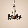 Home Decorators Collection HB3807-43 Lámpara Colgante Negra Mate 4 Luces con Madera Ébano — imagen 1