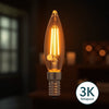 EcoSmart B11A7E12822S 60-Watt Equivalent B11 Dimmable E12 Candelabra Thin Filament Energy-Efficient LED Vintage Bulb Amber 3-Pack (1006308851) — imagen 2