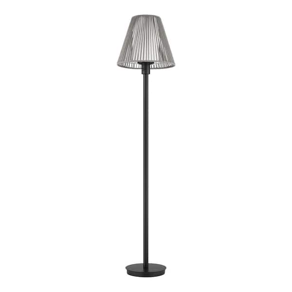 Aspenwood 61.5 in. Gray and Black Outdoor/Indoor Floor Lamp- 1008380598