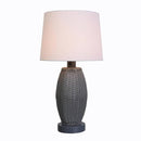 Chaleston 28 in. Gray Outdoor/Indoor Tapered Table Lamp- 1008380907