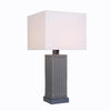 Edgehill 27.5 in. Gray Outdoor/Indoor Square Table Lamp- 1008381032 | HDP06589GRY | MiOfertas