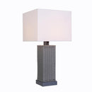 Edgehill 27.5 in. Gray Outdoor/Indoor Square Table Lamp- 1008381032