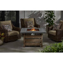 Summerfield 39.6 in.W 50000 Btu Gray Steel Propane Outdoor Fire Pit with Lava Rocks