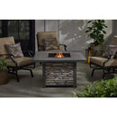 Picanto 44.09 in. W 55000 Btu Gray Steel Propane Outdoor Fire Pit with Fire Glass