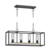 Hampton Bay KTC1704AX-02 Lámpara Colgante Exterior Collier 4 Luces Madera Gris | MiOfertas