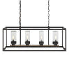 Hampton Bay KTC1704AX-02 Lámpara Colgante Exterior Collier 4 Luces Madera Gris | MiOfertas