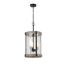 Hampton Bay KZH8903AX-01/GW Lámpara Colgante Exterior Collier 3 Luces Madera Negro/Gris | MiOfertas