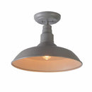 Bell Ridge 18 in. 1-Light Grey Semi-Flush Mount - 1008480651