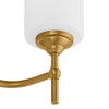 Home Decorators Collection 39340-HBBW Lámpara de Tocador Moderna Latón Mate 4 Luces