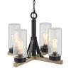 Hampton Bay KTA1704AX-02 Lámpara Colgante Exterior Negra Mate 4 Luces | MiOfertas