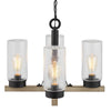 Hampton Bay KTA1704AX-02 Lámpara Colgante Exterior Negra Mate 4 Luces | MiOfertas