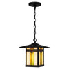Home Decorators Collection HD0547G Lámpara Colgante Exterior Negra con Cristal Tiffany | MiOfertas