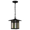 Home Decorators Collection HD0547G Lámpara Colgante Exterior Negra con Cristal Tiffany | MiOfertas