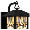 Home Decorators Collection HD7837B Lámpara de Pared Exterior Negra Mate con Pantalla Tiffany | MiOfertas