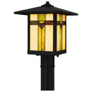 Sumner 1-Light Black Steel Hardwired Outdoor Weather Resistant Post Light with No Bulbs Included - 1008547425