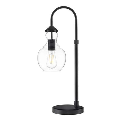Bakerston 23 .5 in. Matte Black Table Lamp with Clear Glass Shade- 1008079999 | HD19565TL | MiOfertas