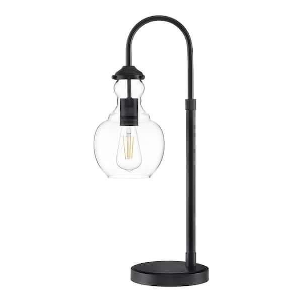 Bakerston 23 .5 in. Matte Black Table Lamp with Clear Glass Shade- 1008079999 | HD19565TL | MiOfertas