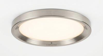 Hampton Bay LCF8201AM-01/BS 13" Lámpara Semi-Empotrada Latón Vidrio Transparente | MiOfertas
