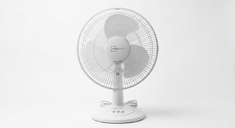 MAINSTAYS FT30-8MW 12" Ventilador de Mesa Oscilatorio 3 Velocidades Blanco | MiOfertas