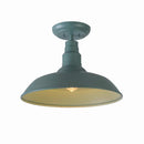 Bell Ridge 18 in. 1-Light Teal Semi-Flush Mount - 1008480460