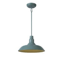 Bell Ridge 10 in. 1-Light Teal Outdoor Mini Pendant - 1008480654