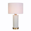 Maplebrook 27. 5 in. White and Gold Outdoor/Indoor Round Table Lamp- 1008380913 | HDP06586WHGLD | MiOfertas