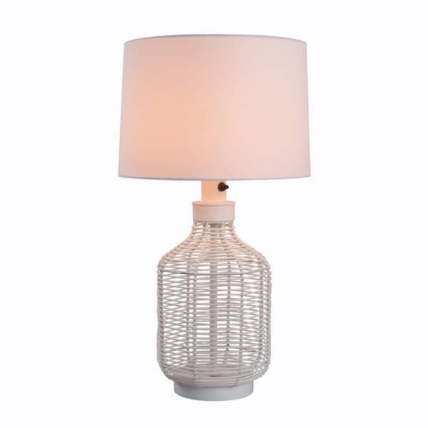 Palmdale 29 in. White Outdoor/Indoor Table Lamp- 1008787098